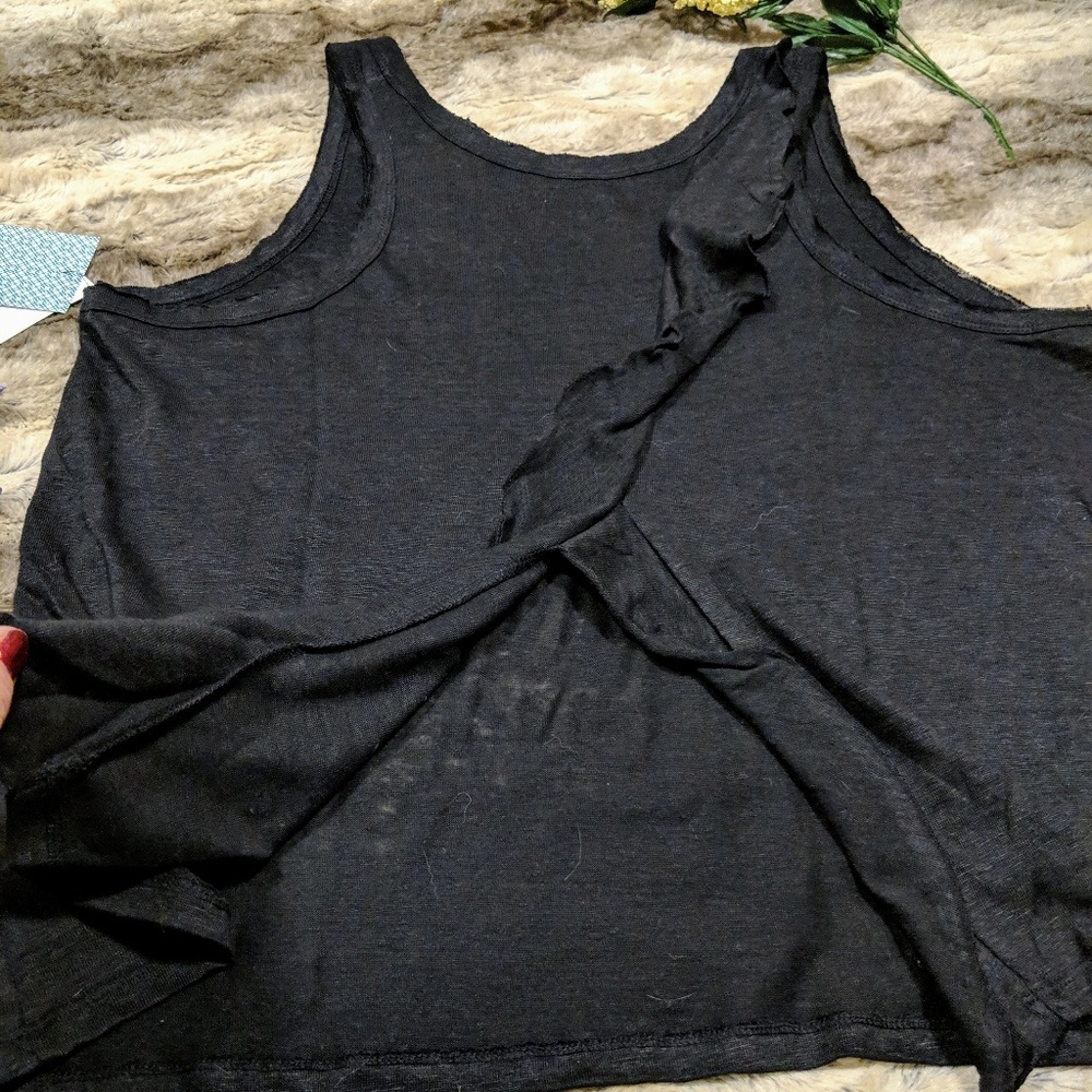 SALE SUSINA BLACK BURNOUT TANK BACK VENT 4X - Picture 1 of 8